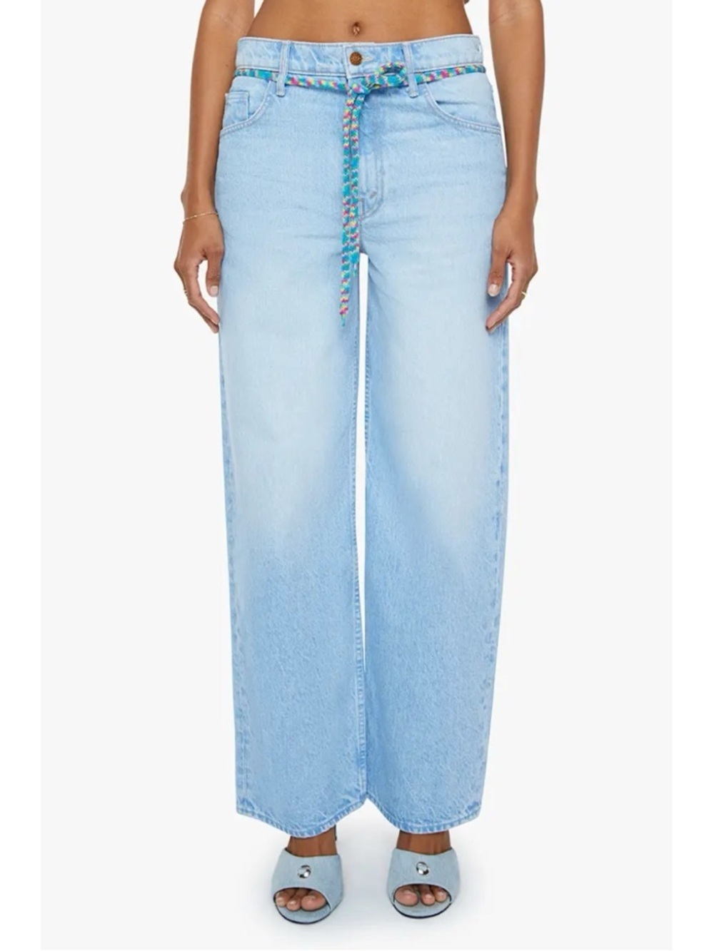 NWT MOTHER Snacks The Shoelace Fun Dip Wide-Leg Drawstring Jeans 32
